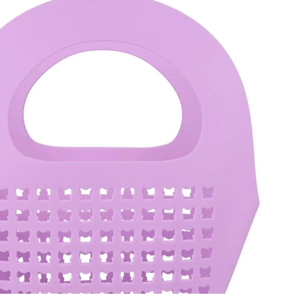 New! Target Bullseye Playground Plastic Purple Basket with Butterfly Cutouts